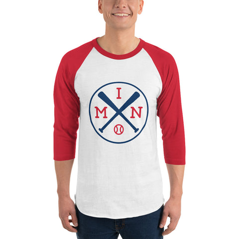 Minnesota Baseball Shirt 3/4 Sleeve Raglan