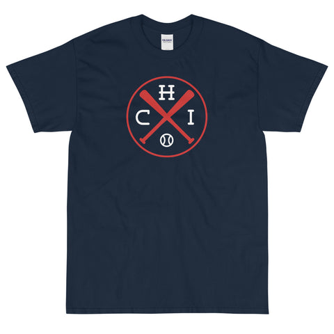 Chicago Baseball T-Shirt Triblend Crossed Baseball Bats