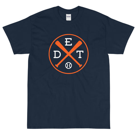 Detroit Crossed Baseball Bats T-Shirt